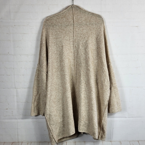 ATM Anthony Thomas Melillo Wool Blend Oversized Slouchy Cardigan Oatmeal Large - Picture 4 of 16